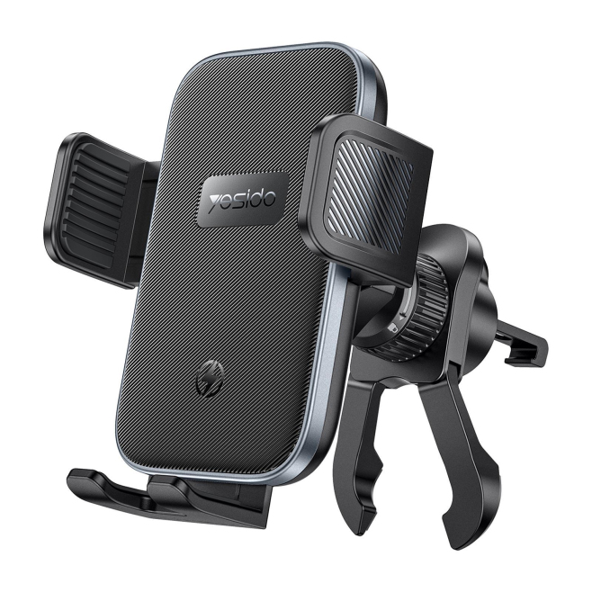 Support De Téléphone Pour Voiture À Fixation Sur Grille D’Aération Recharge Sans Fil 15 W Ouverture Automatique - www.yonis-s...