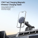 Support Téléphone Voiture Magnétique À Ventouse Avec Charge Sans Fil Rapide 15W Pour iPhone 12 À 17 Tête Rotative 360° - www....