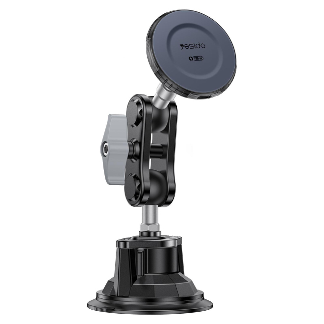 Support Téléphone Voiture Magnétique À Ventouse Recharge Sans Fil 15W Rotation 360° Pour iPhone 12 À 17 - www.yonis-shop.com