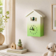 Horloge Murale Coucou En Forme De Maison Pour Enfants Avec Oiseau Chantant Silencieuse Sans Tic Tac Et Volume Réglable