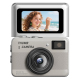 Mini Caméra Numérique Pour Étudiants Avec Caméra Frontale Relevable À 180° 68 MP Résolution 1080p Et Zoom 16x