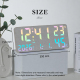 Horloge Numérique À Grand Écran Murale Et De Bureau À Couleurs Changeantes Avec Température Humidité Et Double Alarme - www.y...