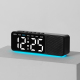 Réveil Bluetooth Avec Enceinte Sans Fil Veilleuse Multicolore Grand Écran LED Doubles Alarmes Et Date - www.yonis-shop.com