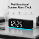 Réveil Bluetooth Avec Enceinte Sans Fil Veilleuse Multicolore Grand Écran LED Doubles Alarmes Et Date - www.yonis-shop.com