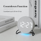 Réveil Numérique LED De Chevet Avec Veilleuse Ambiante Minuteur Compte À Rebours Et Double Alarme - www.yonis-shop.com