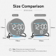 Réveil Numérique LED De Chevet Avec Veilleuse Ambiante Minuteur Compte À Rebours Et Double Alarme - www.yonis-shop.com