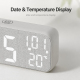Réveil Numérique De Bureau LED Silencieux Avec Température Date Double Alarme Et Luminosité Réglable - www.yonis-shop.com