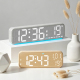Réveil Numérique De Bureau LED Silencieux Pour Chambre Avec Date Température Double Alarme Et Luminosité Réglable - www.yonis...