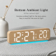 Réveil Numérique De Bureau LED Silencieux Pour Chambre Avec Date Température Double Alarme Et Luminosité Réglable - www.yonis...