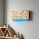 Horloge Numérique Murale Et De Bureau À Grand Affichage Blanc Fixe Avec Température Et Humidité Et Deux Alarmes - www.yonis-s...