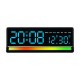Réveil Numérique LED Grand Affichage Avec Lumière RGB Réactive Au Son Double Alarme Et Port USB - www.yonis-shop.com