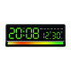 Réveil Numérique LED Grand Affichage Avec Lumière RGB Réactive Au Son Double Alarme Et Port USB - www.yonis-shop.com
