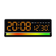 Réveil Numérique LED Grand Affichage Avec Lumière RGB Réactive Au Son Double Alarme Et Port USB - www.yonis-shop.com