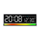 Réveil Numérique LED Grand Affichage Avec Lumière RGB Réactive Au Son Double Alarme Et Port USB - www.yonis-shop.com