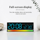 Réveil Numérique LED Grand Affichage Avec Lumière RGB Réactive Au Son Double Alarme Et Port USB - www.yonis-shop.com