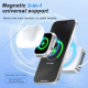 Chargeur Sans Fil Magnétique 15W 3 En 1 Avec Câble Type C Rétractable Et Crochet Portable En Aluminium - www.yonis-shop.com