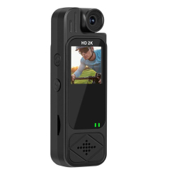 Caméra Piéton 2K Pour Sport Et Surveillance Avec Lentille Rotative À 180° Stabilisation 5 Axes Et Vision Nocturne