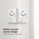 Horloge Murale D’Angle Double Face Grande Finition Bois Brun Pour Salon Quartz Silencieux Deux Fuseaux Horaires - www.yonis-s...