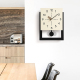 Horloge Murale Décorative Minimaliste Blanc Crème Et Noir À Double Couche Chiffres Artistiques Fixation Sans Vis - www.yonis-...