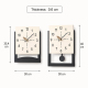 Horloge Murale Décorative Minimaliste Blanc Crème Et Noir À Double Couche Chiffres Artistiques Fixation Sans Vis - www.yonis-...