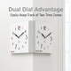 Horloge Murale D’Angle Double Face Blanche Format Moyen Pour Salon Avec Joint Flexible Et Mouvement Quartz Silencieux - www.y...