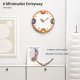 Horloge Murale Décorative Silencieuse À Mouvement Continu En Bois Multicolore Avec Design 3D 37 Cm - www.yonis-shop.com