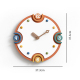Horloge Murale Décorative Silencieuse À Mouvement Continu En Bois Multicolore Avec Design 3D 37 Cm - www.yonis-shop.com