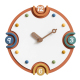 Horloge Murale Décorative Silencieuse À Mouvement Continu En Bois Multicolore Avec Design 3D 37 Cm - www.yonis-shop.com