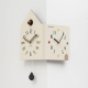 Horloge Murale D’Angle À 90° Double Face Silencieuse Avec Deux Cadrans Indépendants Et Pendule Décoratif