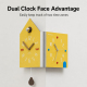 Horloge Murale D’Angle Double Face Silencieuse Avec Deux Cadrans Mouvement Quartz Pendule Décorative 53 x 26 cm - www.yonis-s...