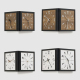 Horloge Murale D’Angle Double Face Pour Salon Quartz Silencieux Installation Sans Perçage Style Bois Rétro - www.yonis-shop.com