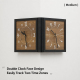 Horloge Murale D’Angle Double Face Pour Salon Quartz Silencieux Installation Sans Perçage Style Bois Rétro - www.yonis-shop.com