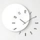 Horloge Murale Décorative Minimaliste En Bois Silencieuse Avec Design 3D 60 x 53 cm Pose Sans Perçage