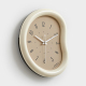 Horloge Murale Décorative Minimaliste Crème Silencieuse Avec Relief 3D Pour Salon Chambre Ou Bureau 30 x 26 cm