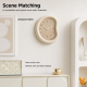 Horloge Murale Silencieuse Design Minimaliste Crème Pour Salon Chambre Ou Bureau Avec Relief 3D En MDF 30 x 26 cm - www.yonis...