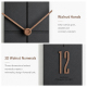Horloge Murale Moderne Grande Silencieuse Pour Salon Design Minimaliste Asymétrique Chiffres Effet Noyer - www.yonis-shop.com