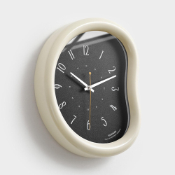 Horloge Murale Décorative Silencieuse Pour Salon Chambre Ou Bureau Design Minimaliste 3D En Relief 30 x 26 cm