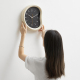 Horloge Murale Décorative Silencieuse Pour Salon Chambre Ou Bureau Design Minimaliste 3D En Relief 30 x 26 cm - www.yonis-sho...