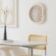 Horloge Murale Décorative Silencieuse Pour Salon Chambre Ou Bureau Design Minimaliste 3D En Relief 30 x 26 cm - www.yonis-sho...