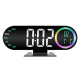 Réveil Numérique Miroir Avec Éclairage LED Multicolore Affichage Température Date Jour De La Semaine Et Alarme - www.yonis-sh...