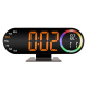 Réveil Numérique Miroir Avec Éclairage LED Multicolore Affichage Température Date Jour De La Semaine Et Alarme - www.yonis-sh...