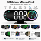 Réveil Numérique Miroir Avec Éclairage LED Multicolore Affichage Température Date Jour De La Semaine Et Alarme - www.yonis-sh...
