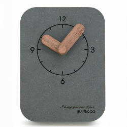 Petite Horloge De Table Et Murale En Bois Noire Silencieuse Avec Support Intégré 13 X 10 Cm Pour Bureau Et Chevet