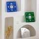 Horloge De Table Carrée Verte En Acrylique Miroir Avec Mouvement Quartz Silencieux Et Chiffres 3D En Relief - www.yonis-shop.com