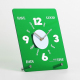 Horloge De Table Carrée Verte En Acrylique Miroir Avec Mouvement Quartz Silencieux Et Chiffres 3D En Relief - www.yonis-shop.com