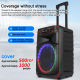 Enceinte Karaoké Portable Bluetooth 80 W Avec 2 Micros UHF Éclairage RGB Et Batterie 6 À 12 H Sur Roulettes - www.yonis-shop.com