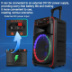 Enceinte Karaoké Portable Bluetooth 80 W Avec 2 Micros UHF Éclairage RGB Et Batterie 6 À 12 H Sur Roulettes - www.yonis-shop.com