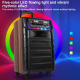 Enceinte Karaoké Portable Bluetooth Sur Roues 40 W Avec 2 Micros Sans Fil UHF Woofer 8 Pouces Et LED RGB - www.yonis-shop.com