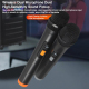Enceinte Karaoké Portable Bluetooth Sur Roues 40 W Avec 2 Micros Sans Fil UHF Woofer 8 Pouces Et LED RGB - www.yonis-shop.com