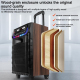 Enceinte Karaoké Portable Bluetooth Sur Roues 40 W Avec 2 Micros Sans Fil UHF Woofer 8 Pouces Et LED RGB - www.yonis-shop.com